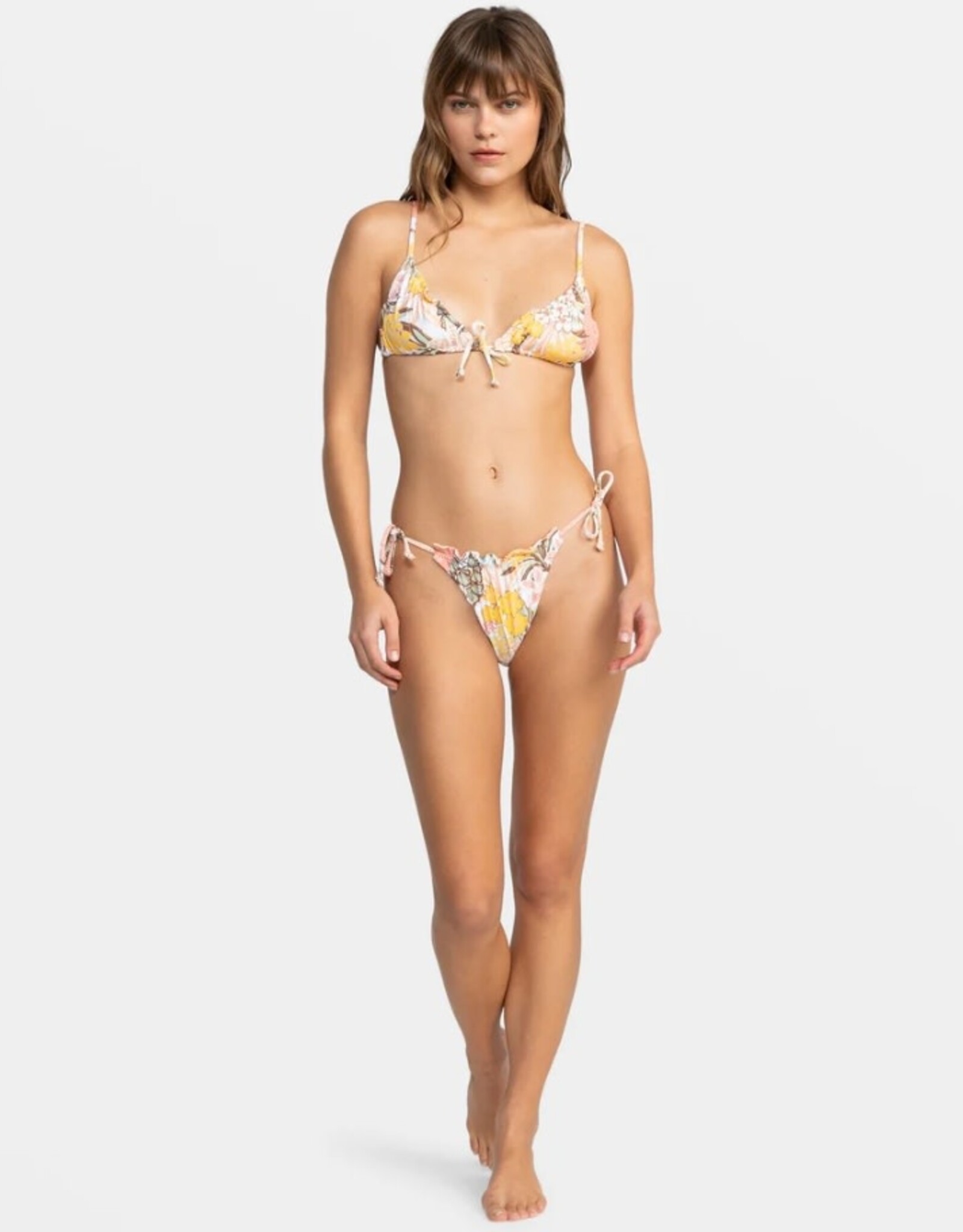 Roxy Roxy Playa Paradise Tiki Triangle Bikini Top White Viva La Vida