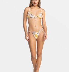 Roxy Roxy Playa Paradise Tiki Triangle Bikini Top White Viva La Vida
