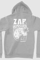 Zap Skimboards Zap Barrel Skull Fleece Hoodie Heather Grey