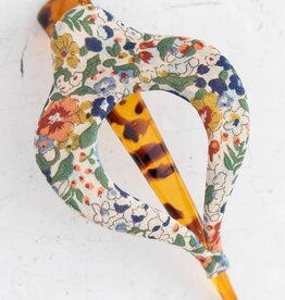 Natural Life Natural Life Floral Fabric Boho Hair Clip Cream