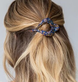 Natural Life Natural Life Floral Fabric Boho Hair Clip Indigo