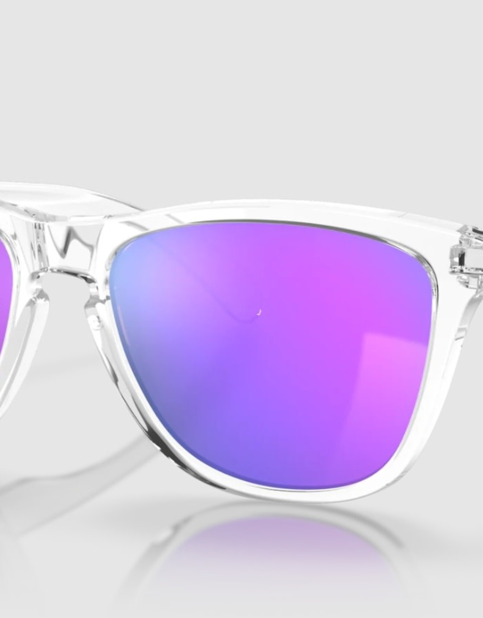 Oakley Oakley Frogskins Polished Clear Sunglasses Prizm Violet