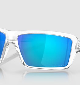 Oakley Oakley Cables Polished Clear Sunglasses Prizm Sapphire Polarized
