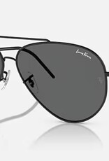 Ray Ban Ray Ban Aviator Reverse Black Sunglasses Dark Grey