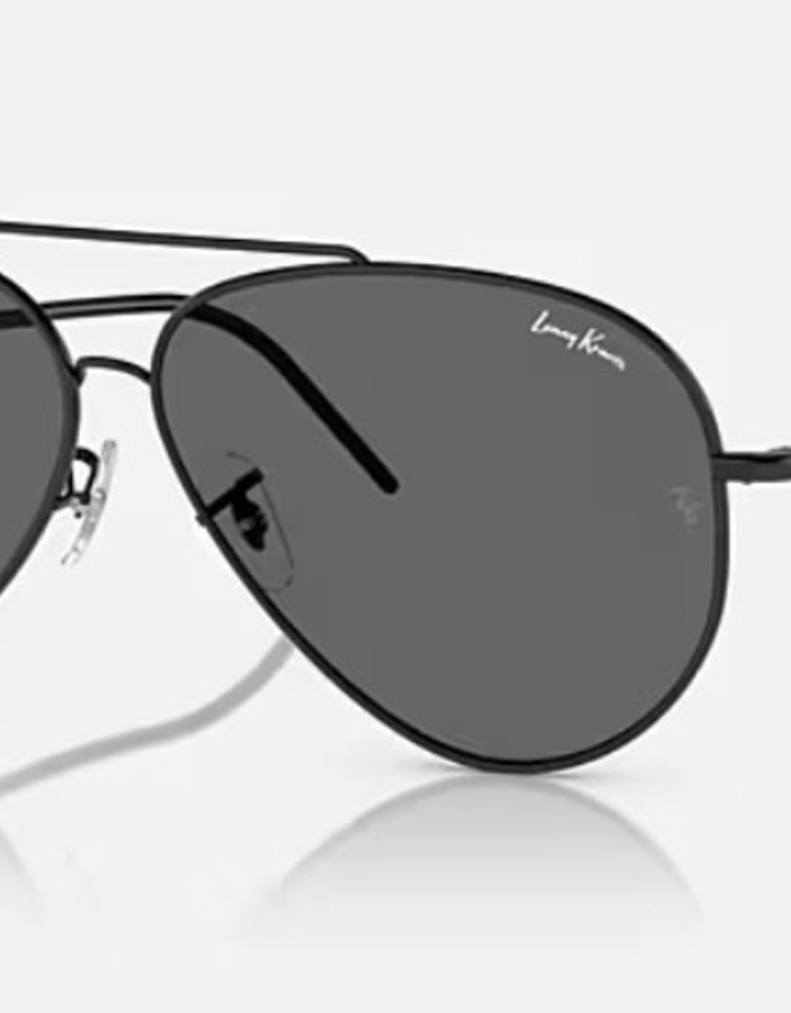 Ray Ban Ray Ban Aviator Reverse Black Sunglasses Dark Grey