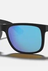 Ray Ban Ray Ban Justin Rubber Black Sunglasses Blue Flash
