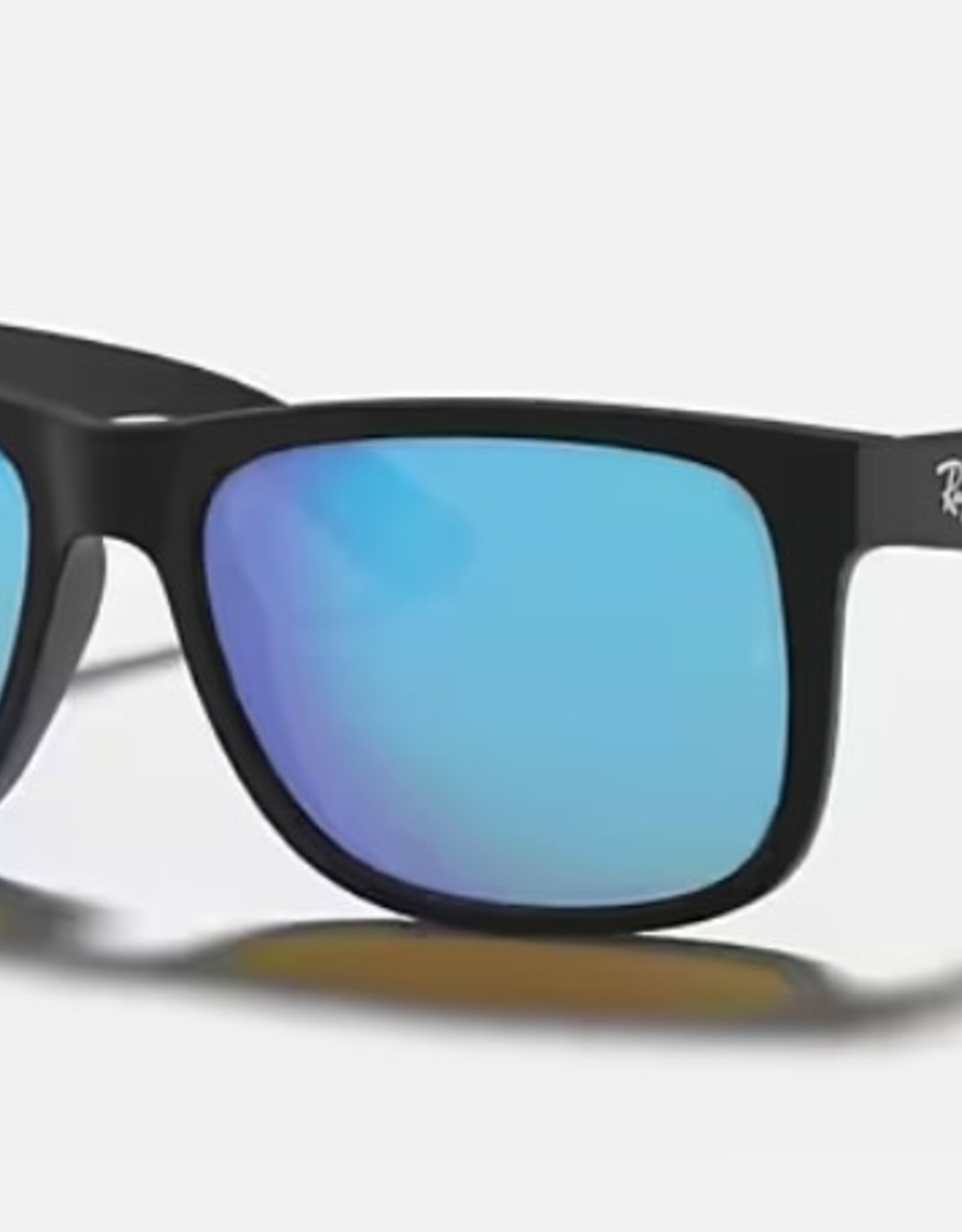 Ray Ban Ray Ban Justin Rubber Black Sunglasses Blue Flash