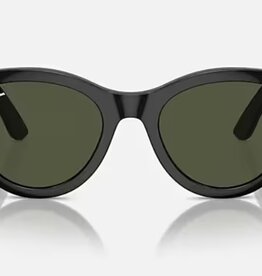 Ray Ban Ray Ban Wayfarer Way Black Sunglasses Green