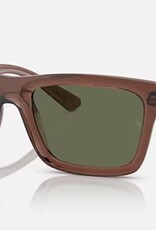 Ray Ban Ray Ban Warren Dark Green Polarized Sunglasses Transparent Brown