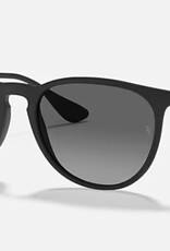 Ray Ban Ray Ban Erika Rubber Black Sunglasses Light Grey Gradient Grey