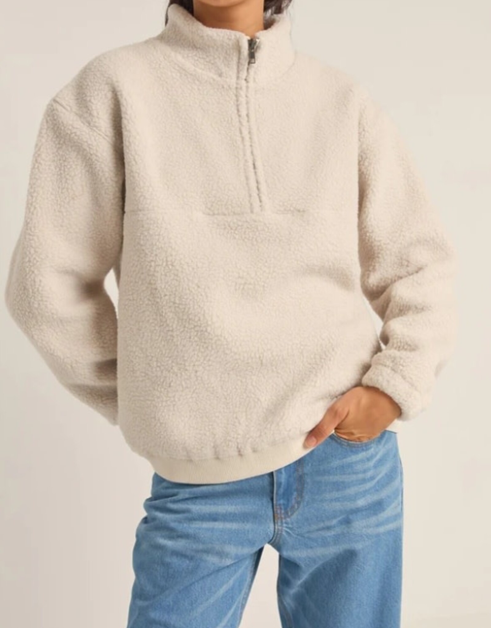 Rhythm Rhythm Sherpa 1/4 Fleece Cream