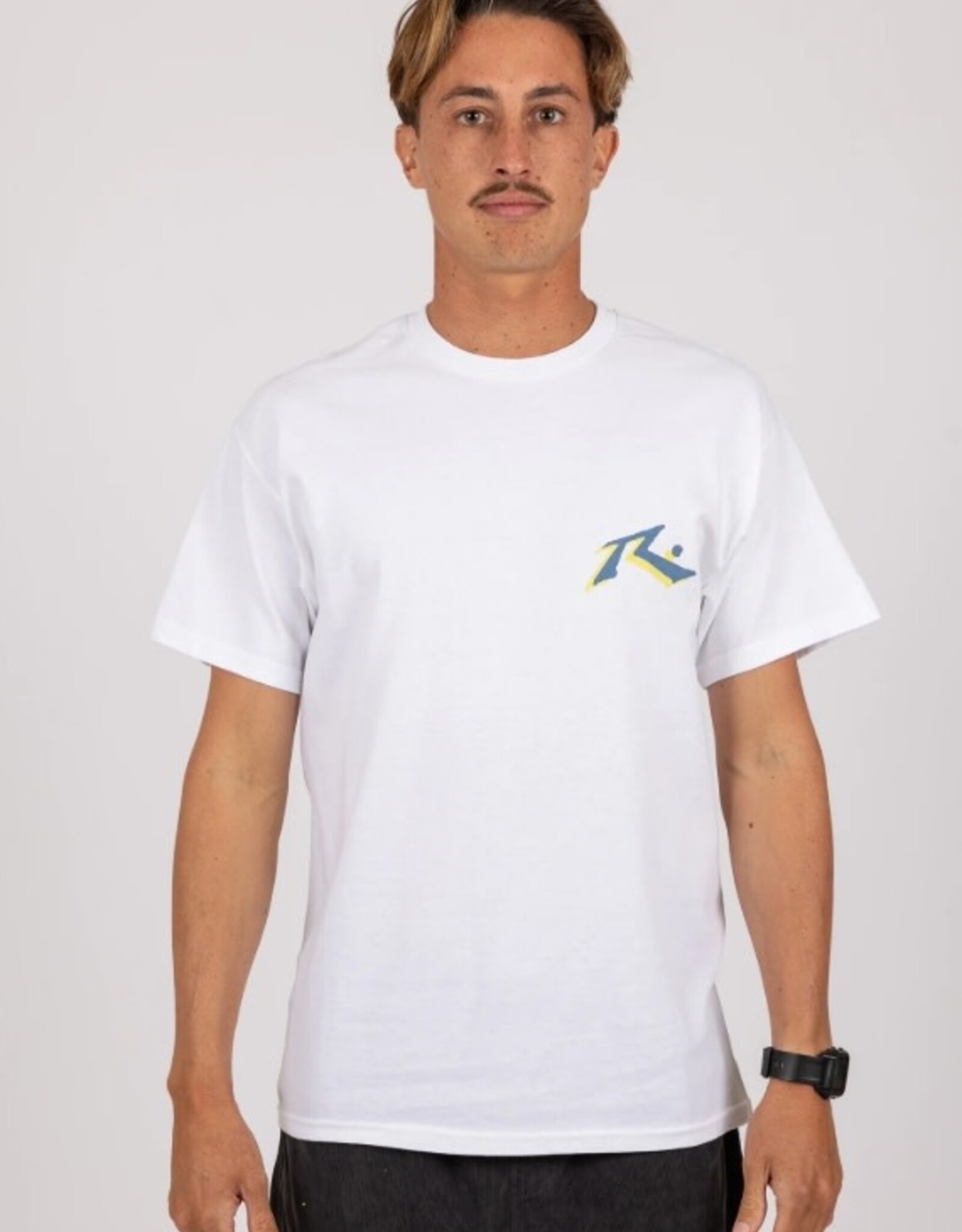 Rusty Rusty Neon Surf Short Sleeve Tee White