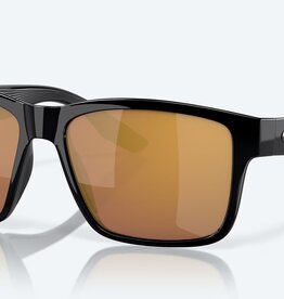 Costa Del Mar Costa Paunch XL Black Sunglasses Gold Mirror 580G
