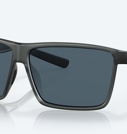 Costa Del Mar Costa Rincon 179 Matte Smoke Crystal Fade Sunglasses Grey Silver Mirror 580G