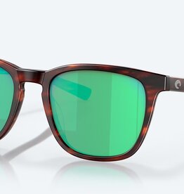 Costa Del Mar Costa Sullivan 191 Matte Tortoise Sunglasses Green Mirror 580G