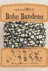 Natural Life Natural Life Boho Bandeau Black White Daisies