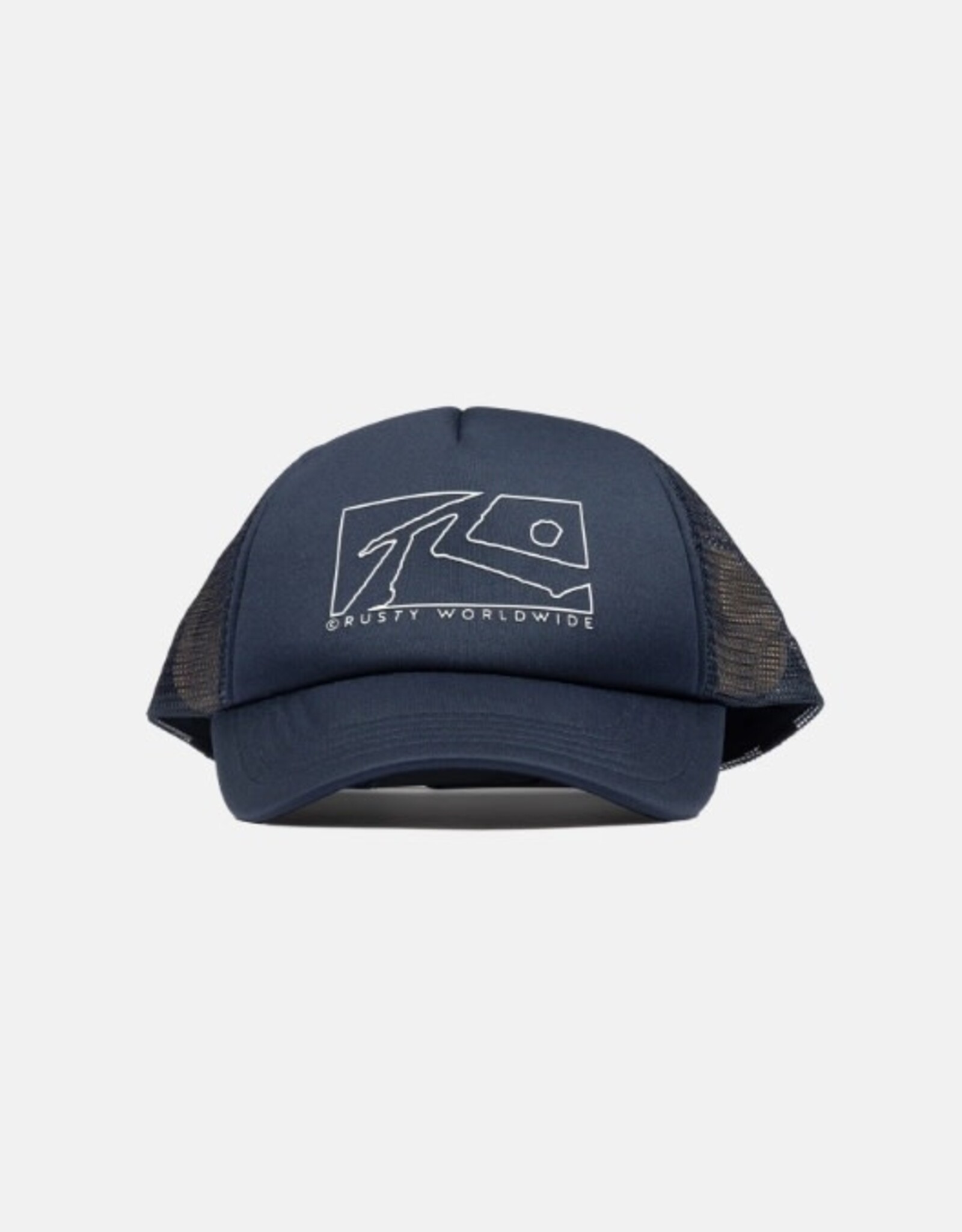 Rusty Rusty Boxed Out Trucker Cap Navy Blue