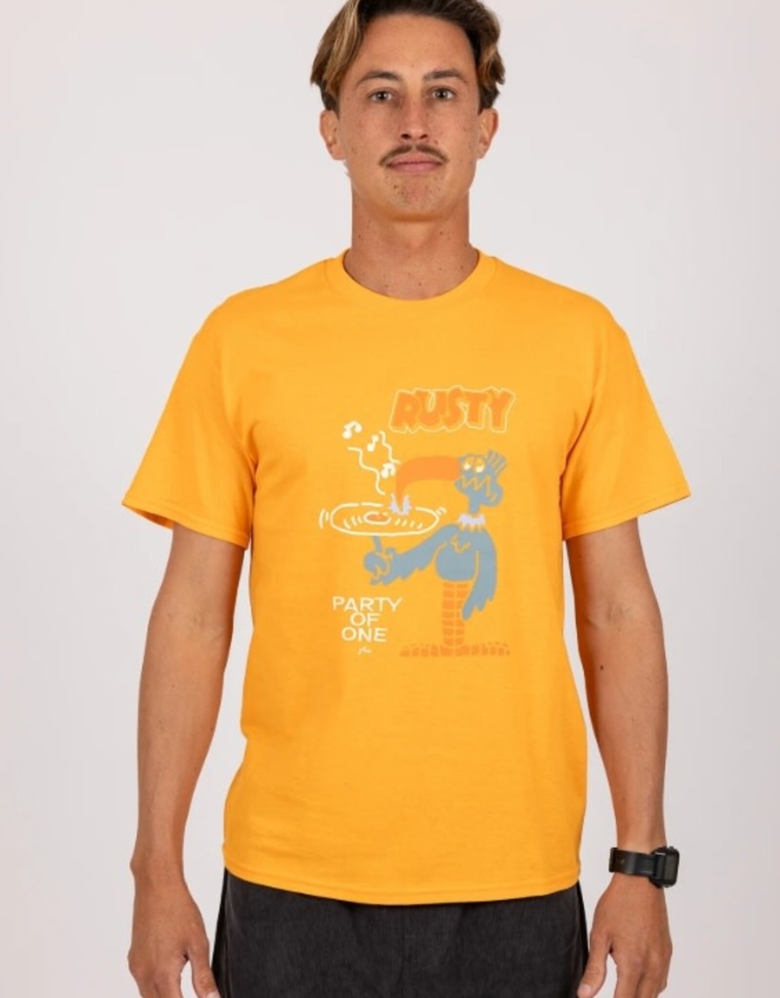 Rusty Rusty Party Of One Short Sleeve Tee Orange