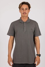 Rusty Rusty Comp Wash Short Sleeve Polo Charcoal