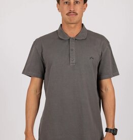 Rusty Rusty Comp Wash Short Sleeve Polo Charcoal
