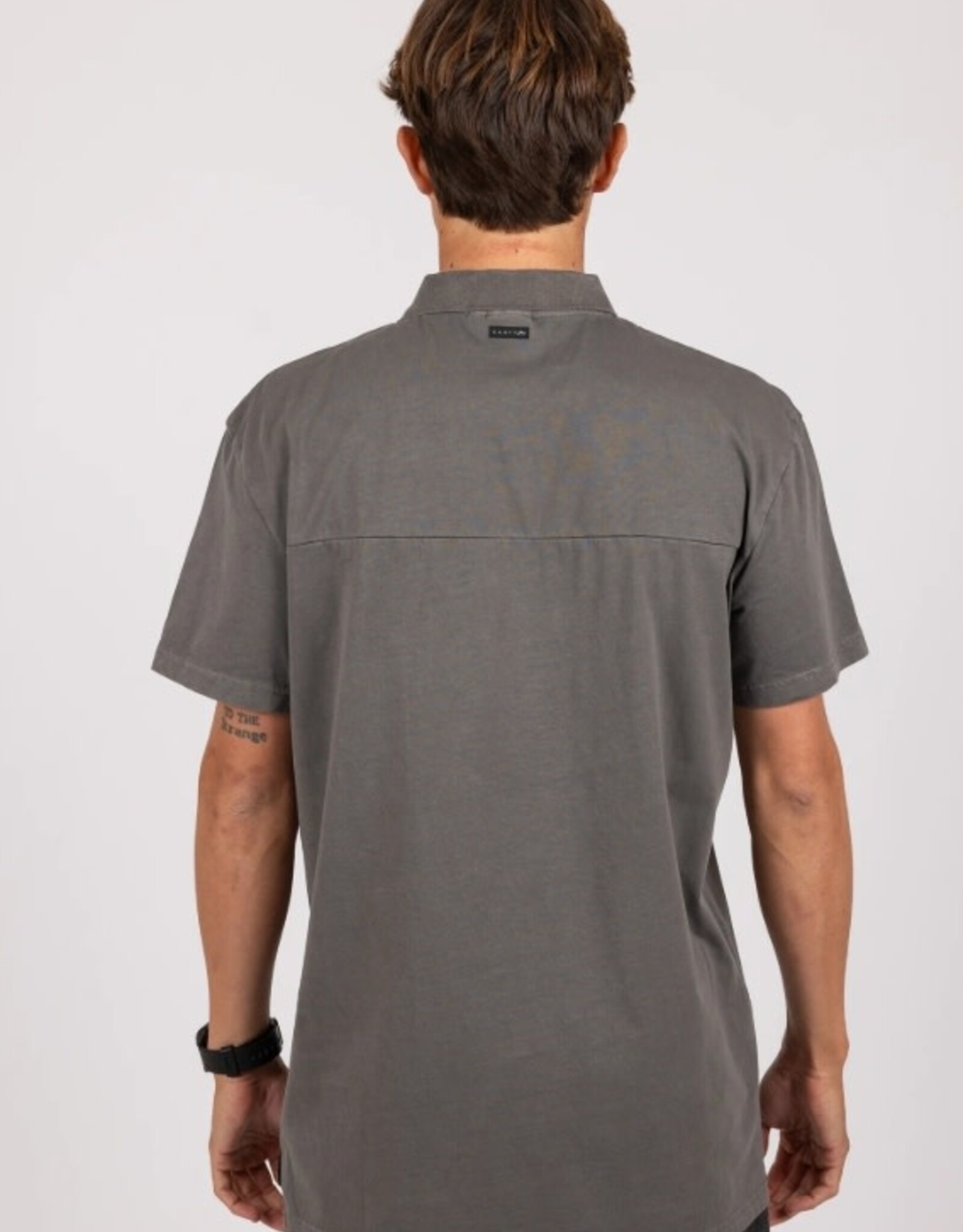 Rusty Rusty Comp Wash Short Sleeve Polo Charcoal