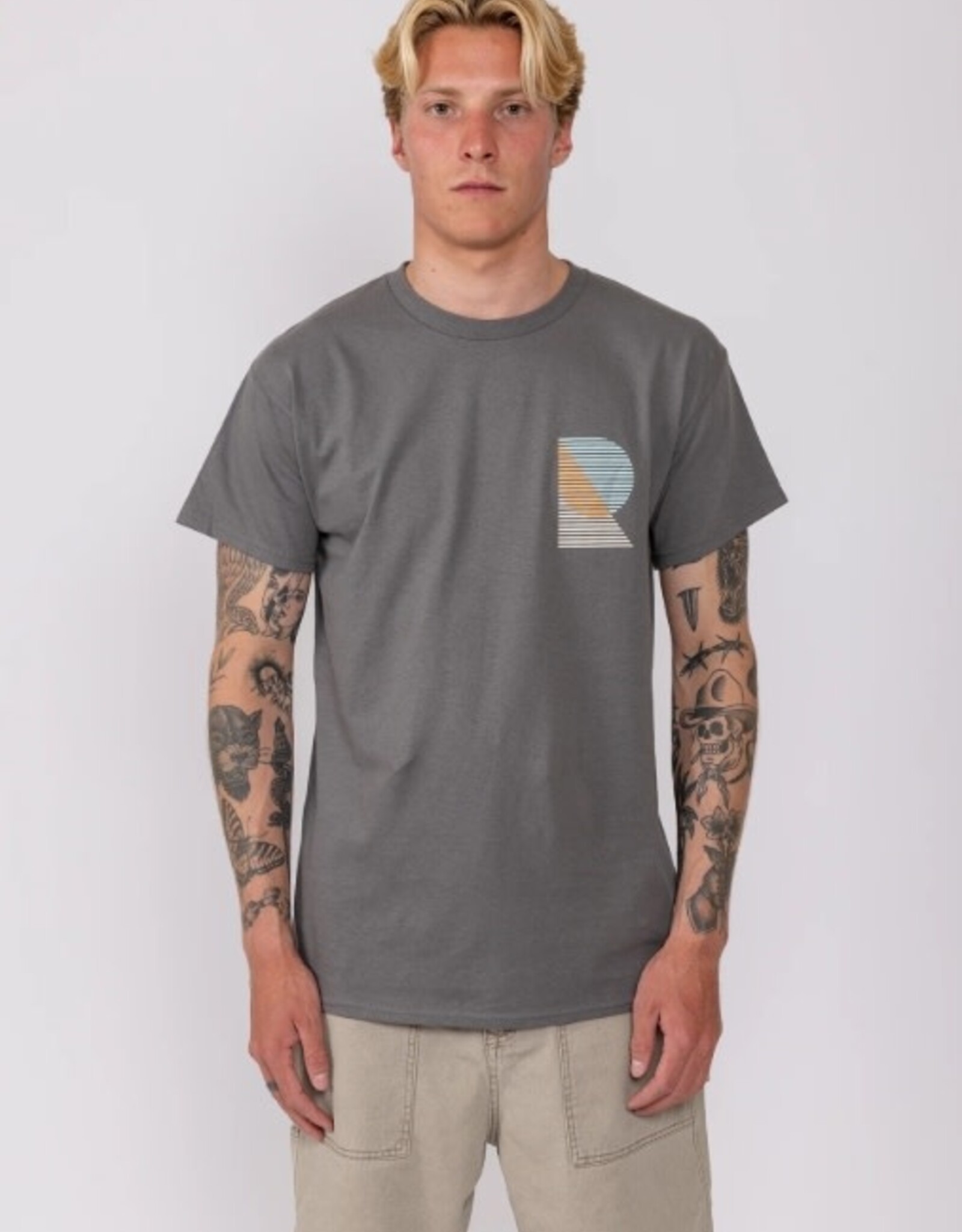 Rusty Rusty Line It Up Short Sleeve Tee Washed Black
