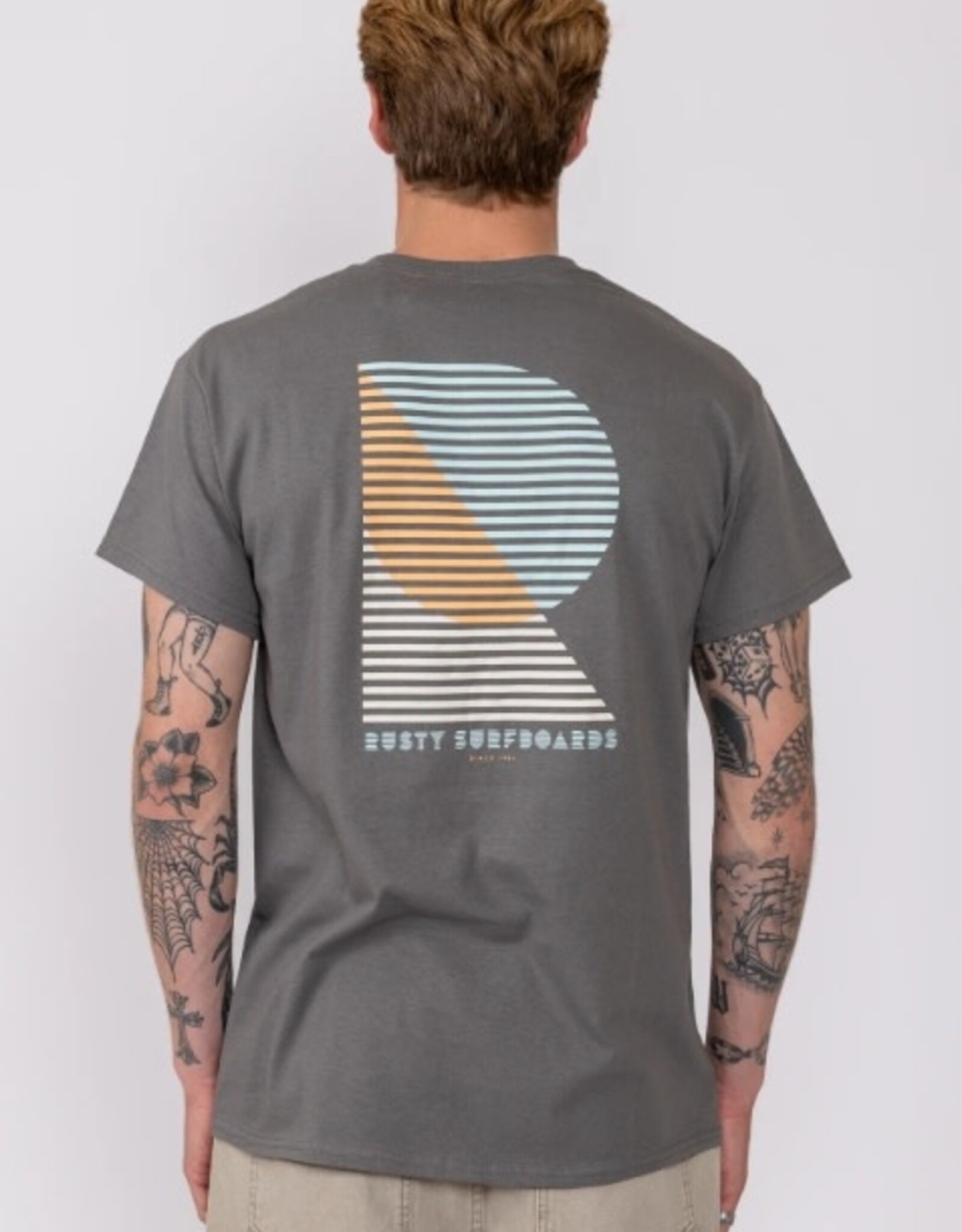 Rusty Rusty Line It Up Short Sleeve Tee Washed Black