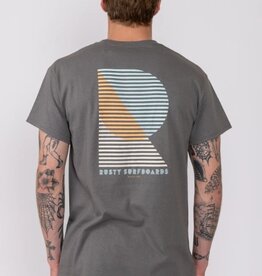 Rusty Rusty Line It Up Short Sleeve Tee Washed Black