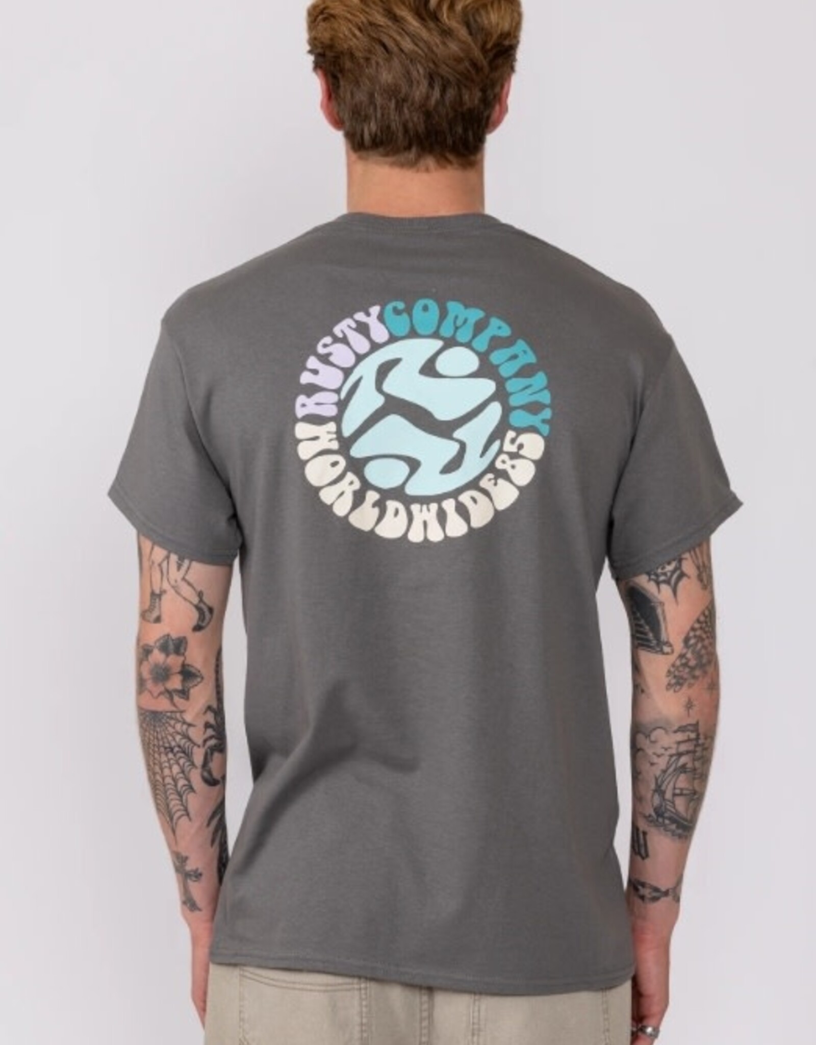 Rusty Rusty Retro World Short Sleeve Tee Washed Black