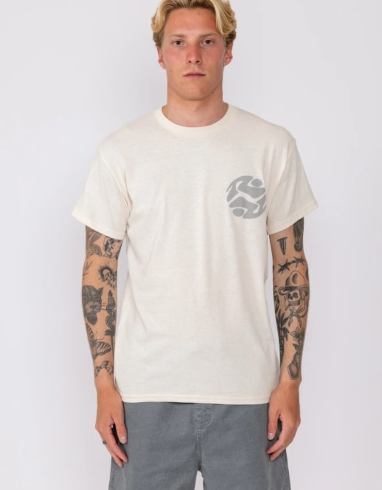 Rusty Rusty Retro World Short Sleeve Tee Ecru