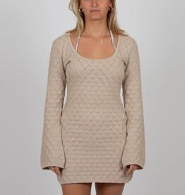 Rusty Rusty Maggie Long Sleeve Mini Dress Taupe