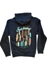 Atlantic Surf Co Atlantic Surf Surfboard Evolution Zip Up Hoodie Navy