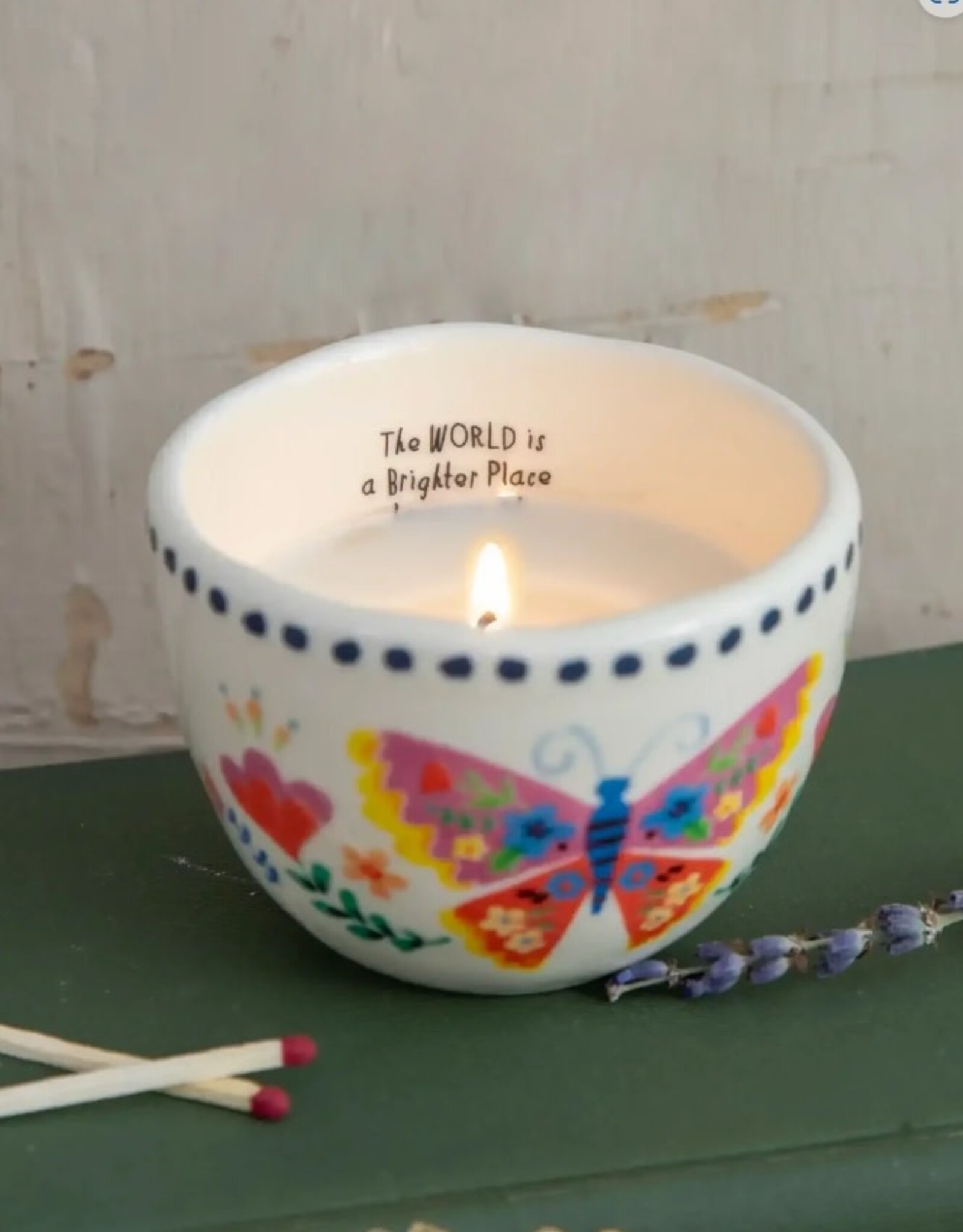 Natural Life Natural Life Secret Message Round Candle Brighter Place