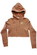 Atlantic Surf Co Atlantic Surf Floral Love Crop Hoodie Dusty Rose