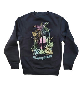 Atlantic Surf Co Atlantic Surf Night Tropics Crew Fleece Navy