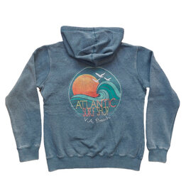 Atlantic Surf Co Atlantic Surf Ocean Sunset Zip Hoodie Denim Blue