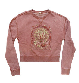 Atlantic Surf Co Atlantic Surf Wildflower Crop Crew Fleece Berry