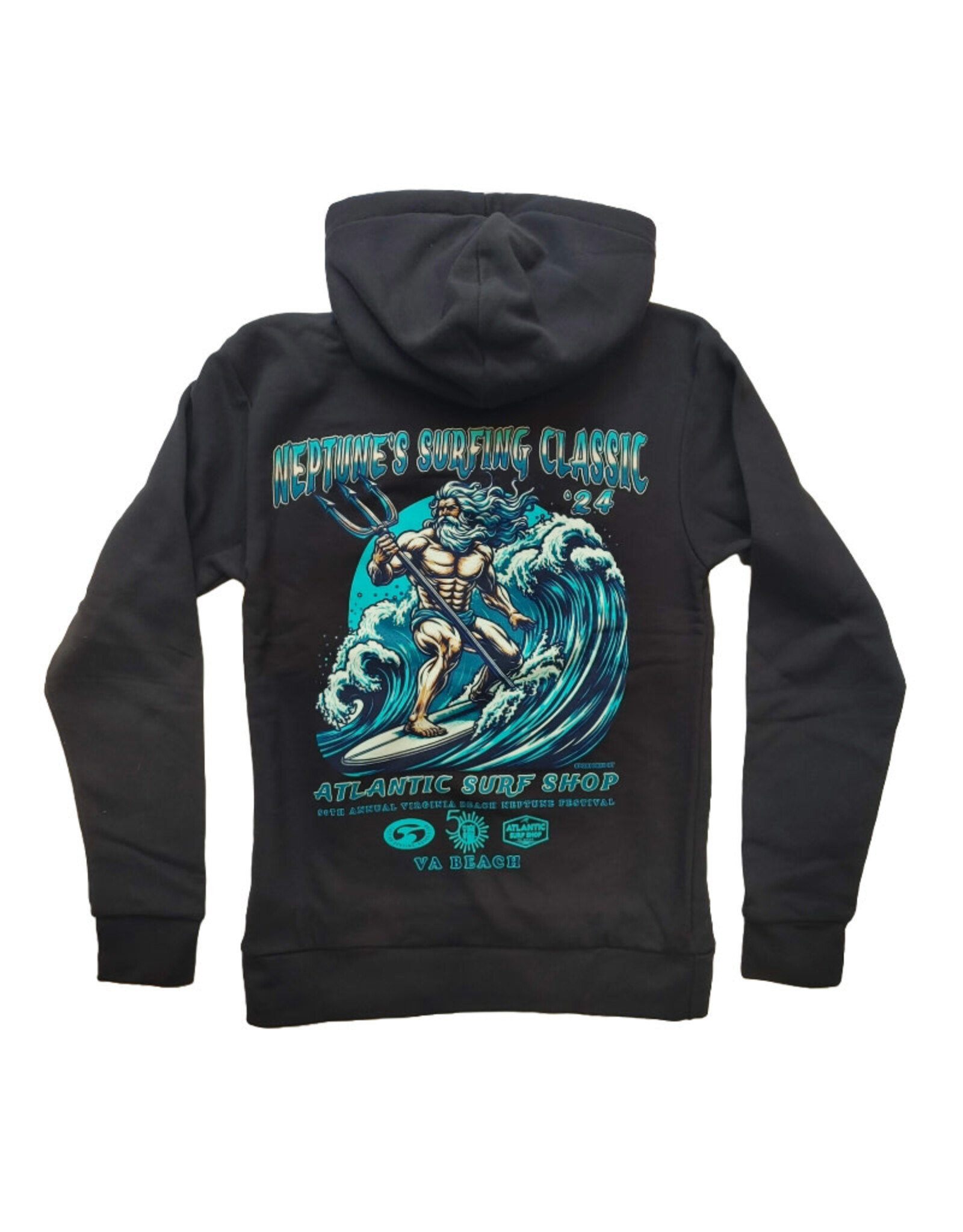 Atlantic Surf Co Atlantic Surf Shop Neptune's Classic Hoodie Black