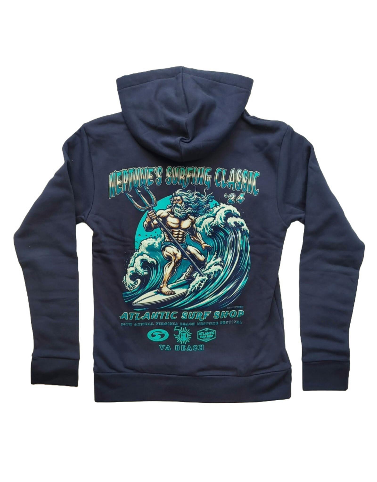 Atlantic Surf Co Atlantic Surf Shop Neptune's Classic Hoodie Navy