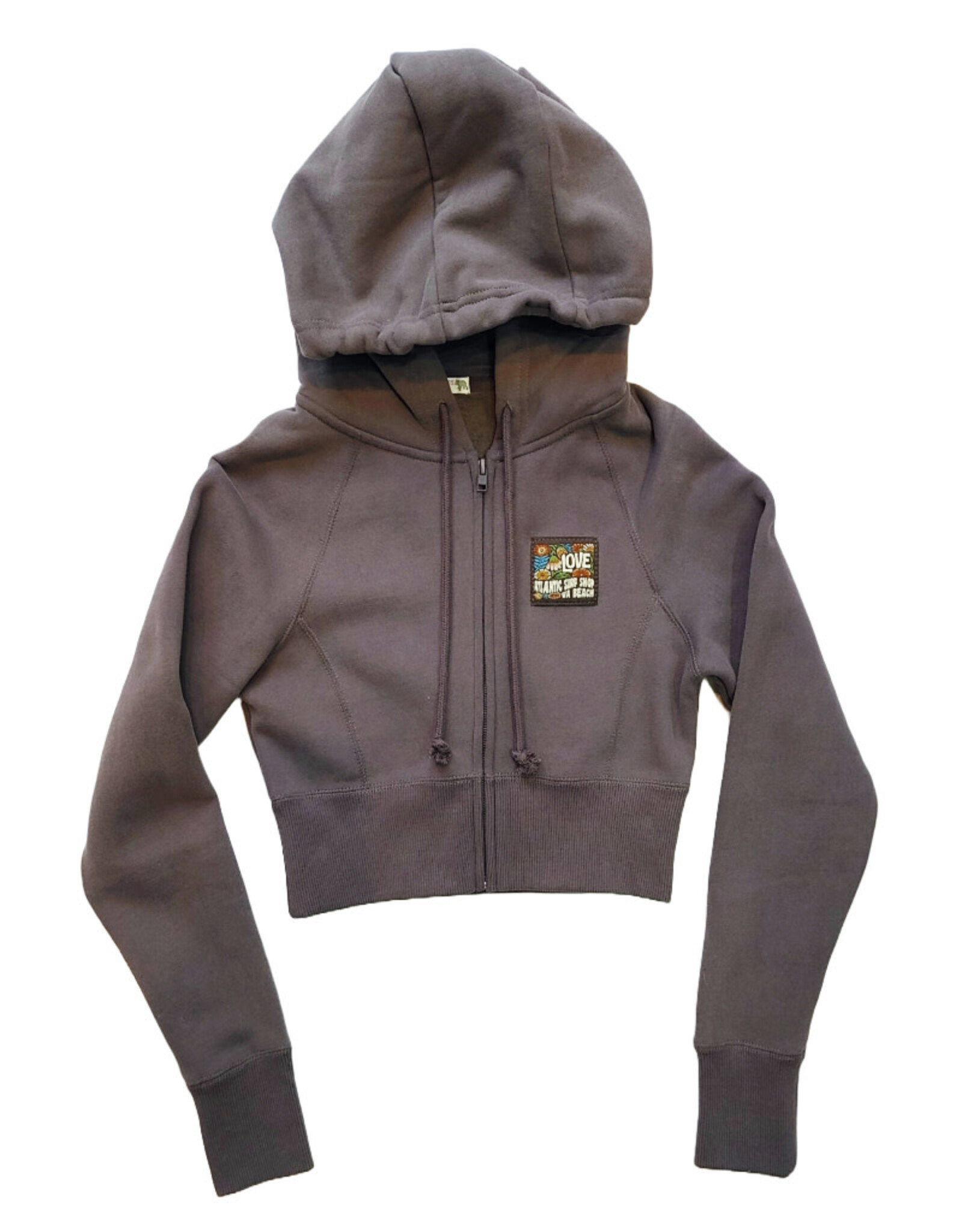 Atlantic Surf Co Atlantic Surf Garden Patch Crop Zip Hoodie Lava Rock