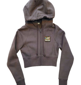 Atlantic Surf Co Atlantic Surf Garden Patch Crop Zip Hoodie Lava Rock