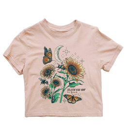 Atlantic Surf Co Atlantic Surf Sunflower Crop Ladies Tee Pink
