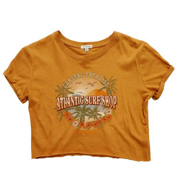 Atlantic Surf Co Atlantic Surf Coastal Paradise Crop Ladies Tee Coconut