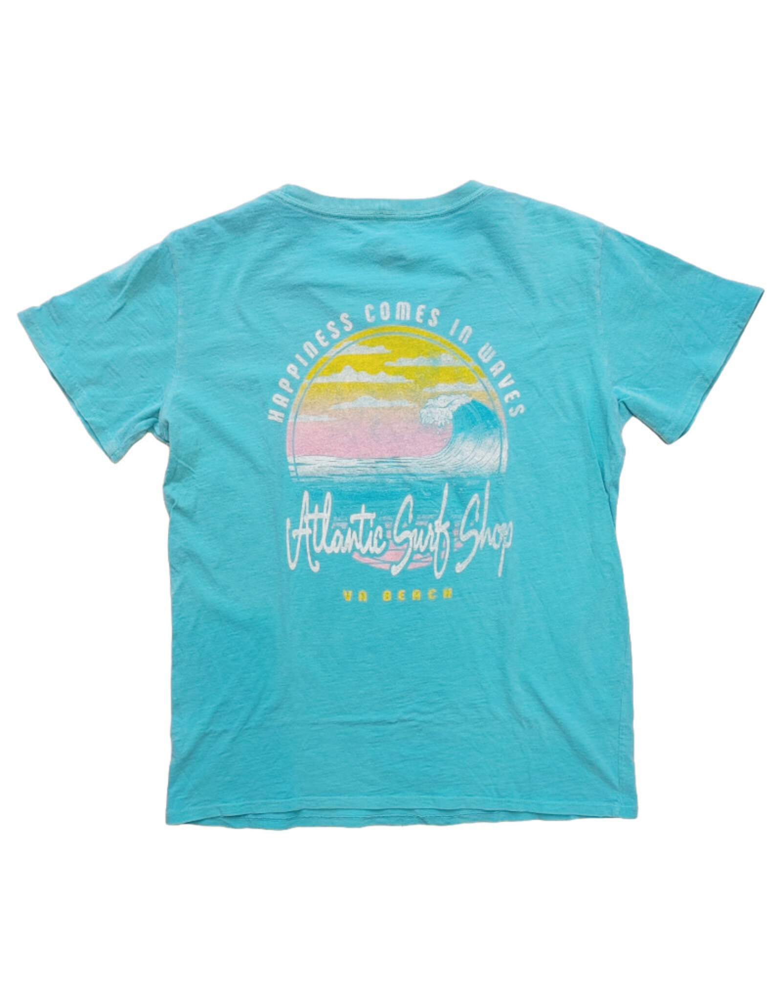 Atlantic Surf Co Atlantic Surf Chasing Sunsets Ladies T-shirt Bright Blue
