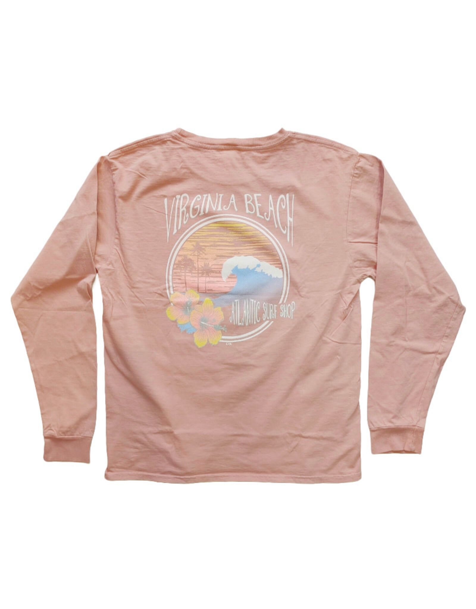 Atlantic Surf Co Atlantic Surf Hibiscus Wave Longsleeve T-shirt Mauve