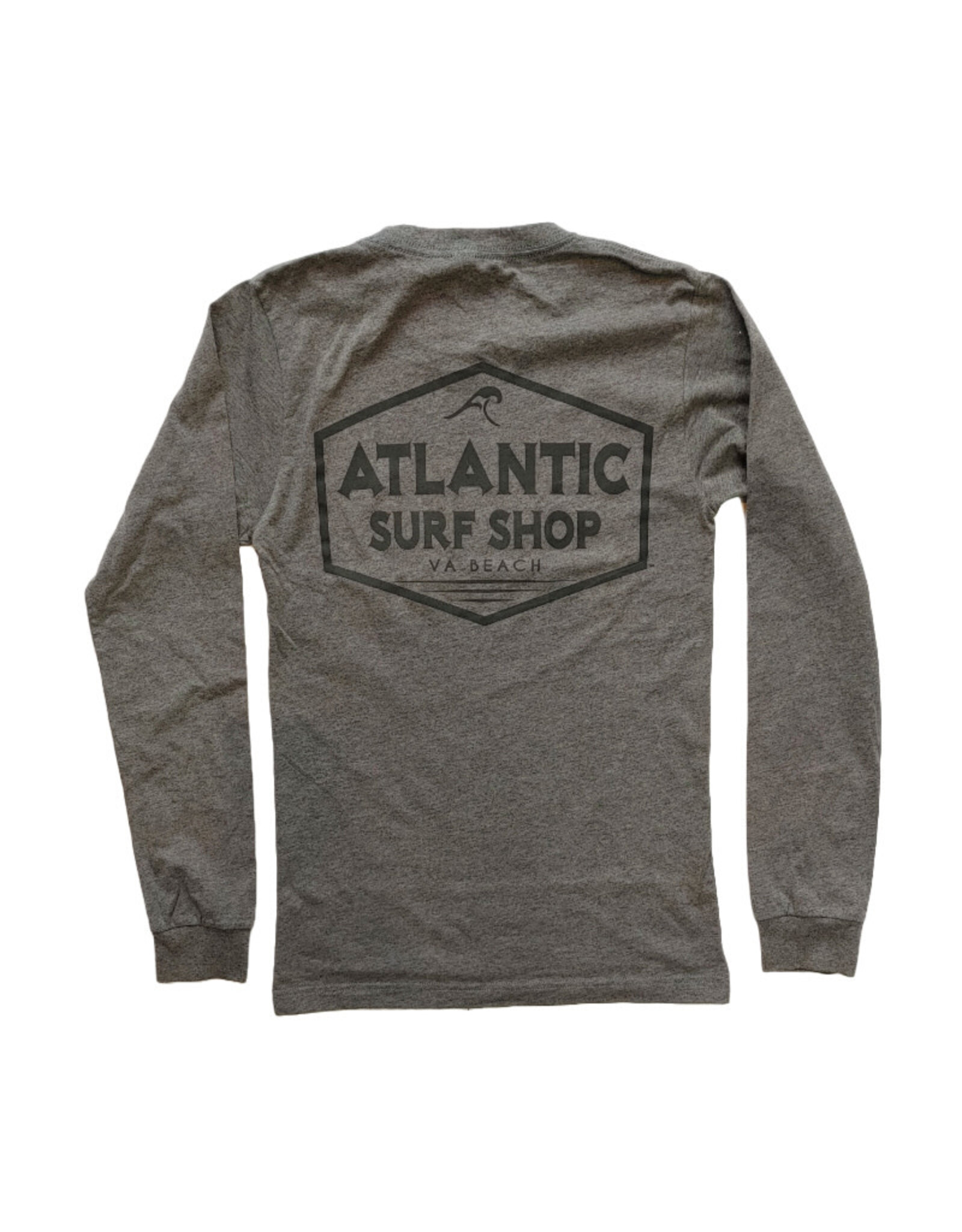 Atlantic Surf Co Atlantic Surf Wave Icon Longsleeve T-shirt Heather Grey
