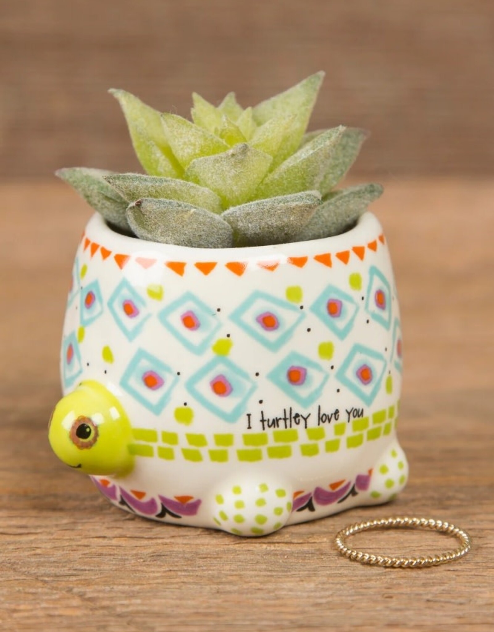 Natural Life Natural Life Tiny Faux Succulent Turtle