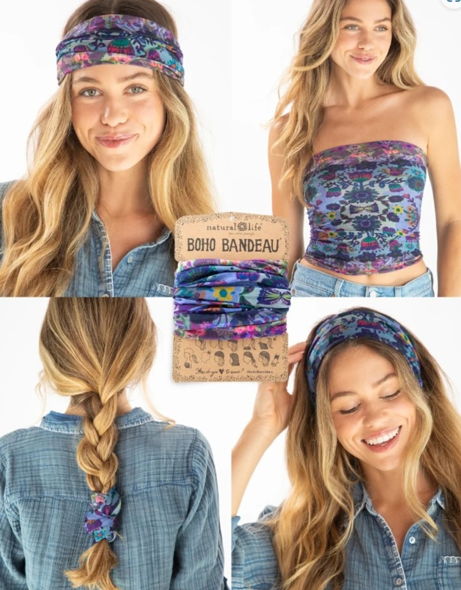 Natural Life Natural Life Boho Bandeau Folk Garden