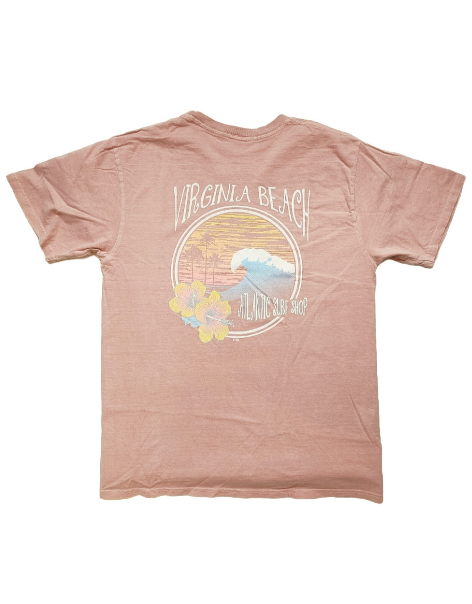 Atlantic Surf Co Atlantic Surf Hibiscus Wave T-shirt Mauve