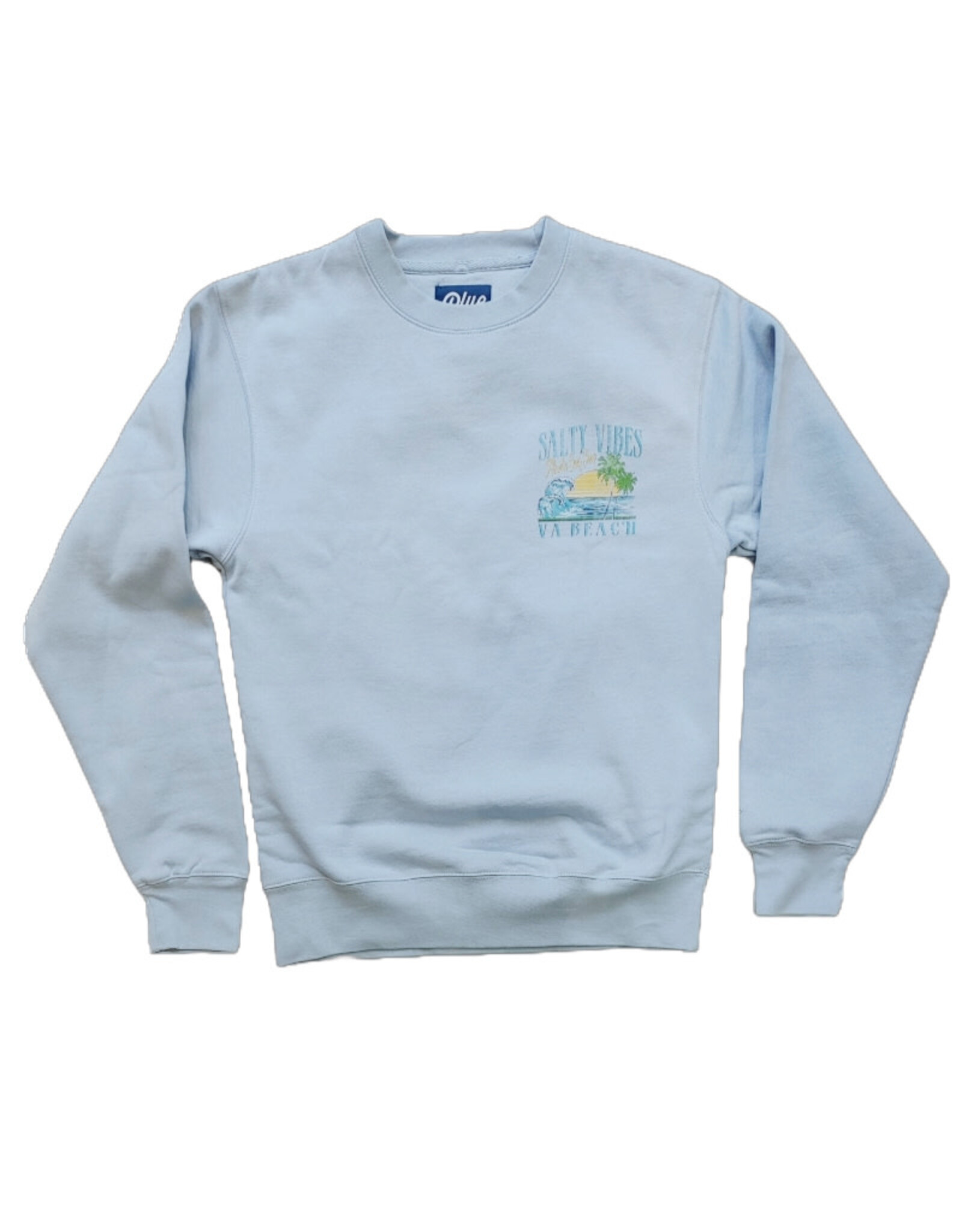 Atlantic Surf Co Atlantic Surf Salty Vibes Crew Fleece Sky Blue